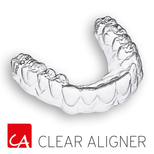 The aesthetic correction of teeth position option image for the Clear Aligner