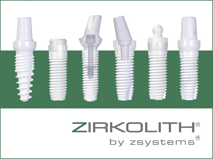Zirconium ceramic dental implants